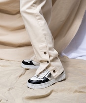 【#Re:room】COTTON TWILL HEM BUTTON TRACK PANTS［REP202］