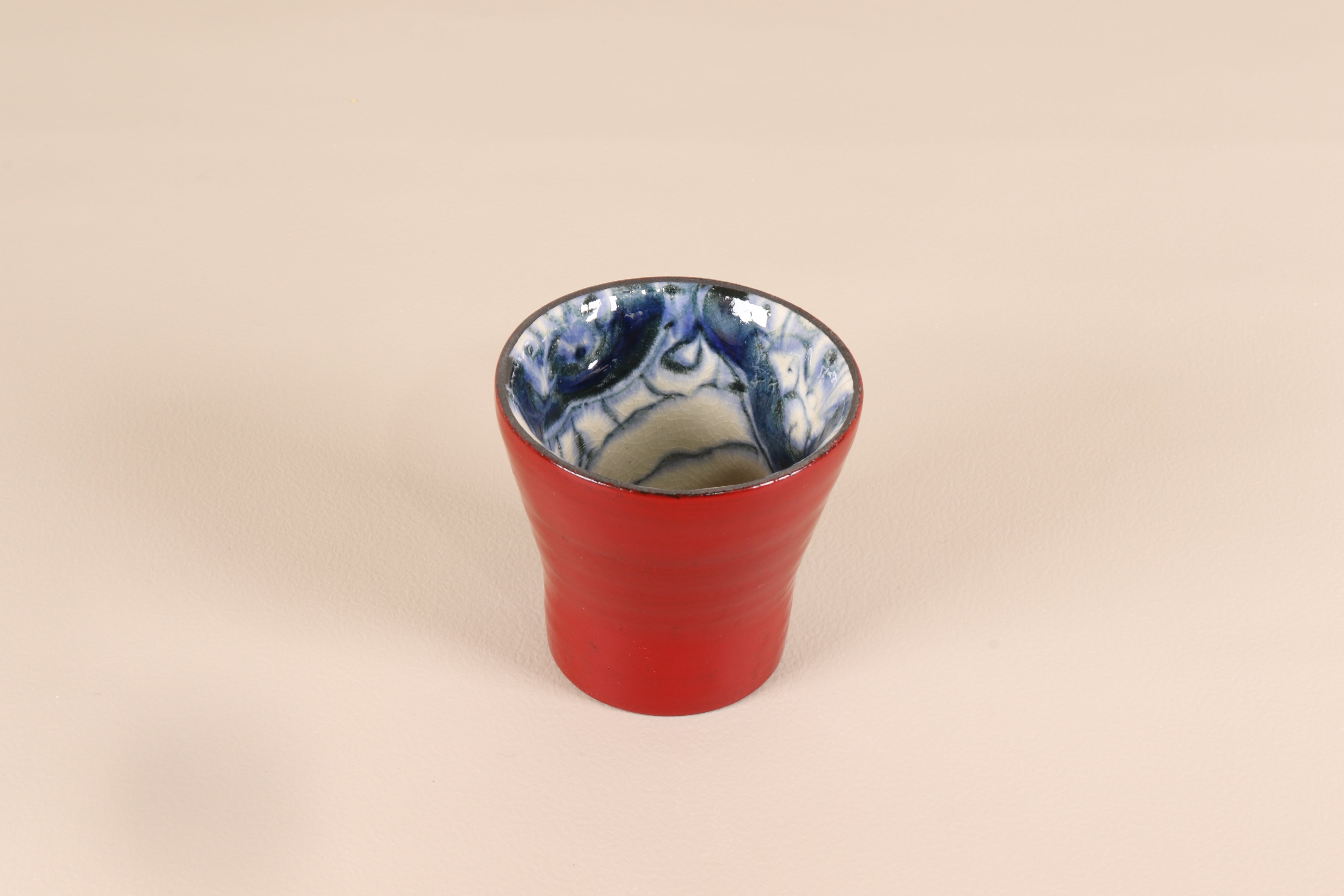 漆陶 盃 渦紋 【アウトレット】