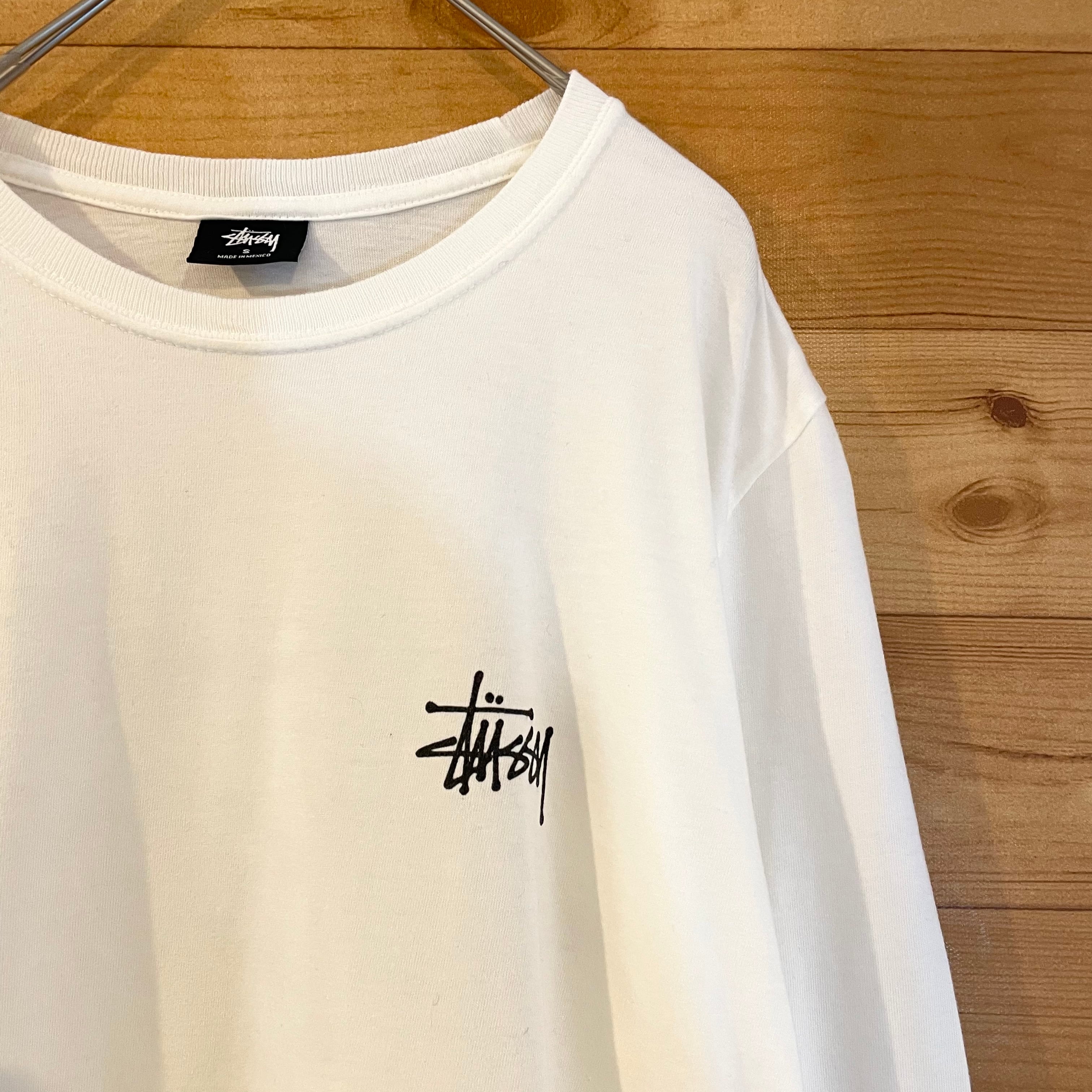 STUSSY】メキシコ製 長袖 ロンT ショーンフォント ロゴ バックプリント