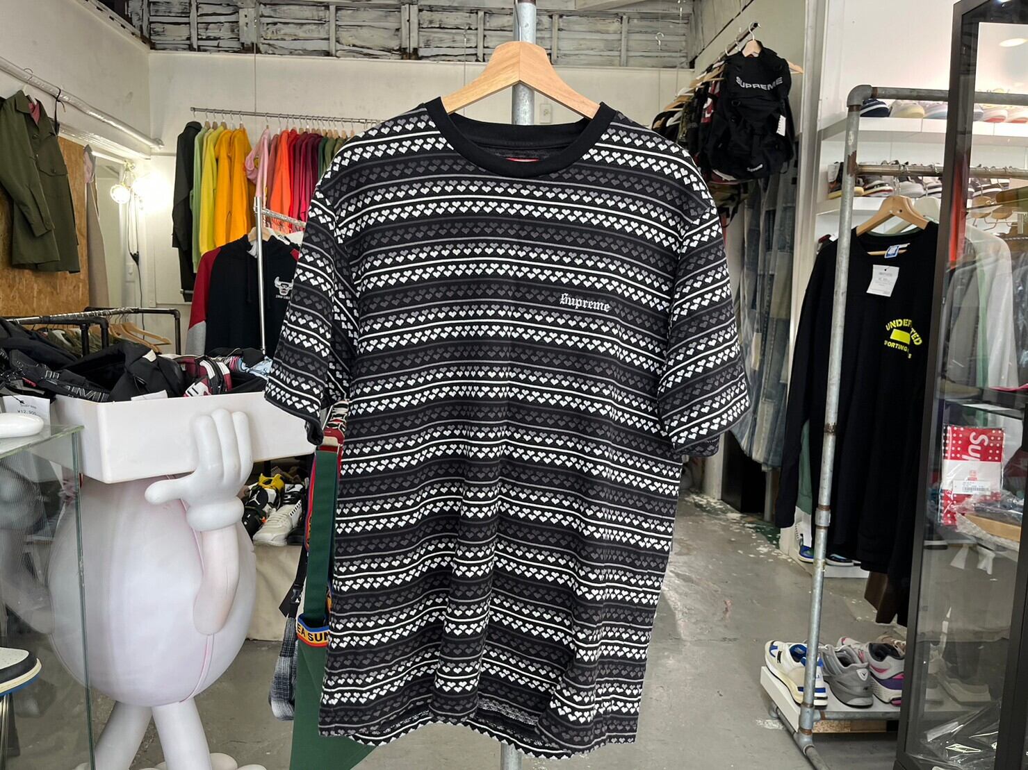 Supreme HEARTS JACQUARD SS TOP BLACK XL 36853 | BRAND BUYERS OSAKA