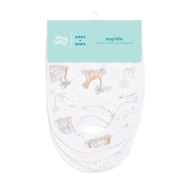 Aden&Anais Cotton Snap Bib【3P】My Darlig Dumbo