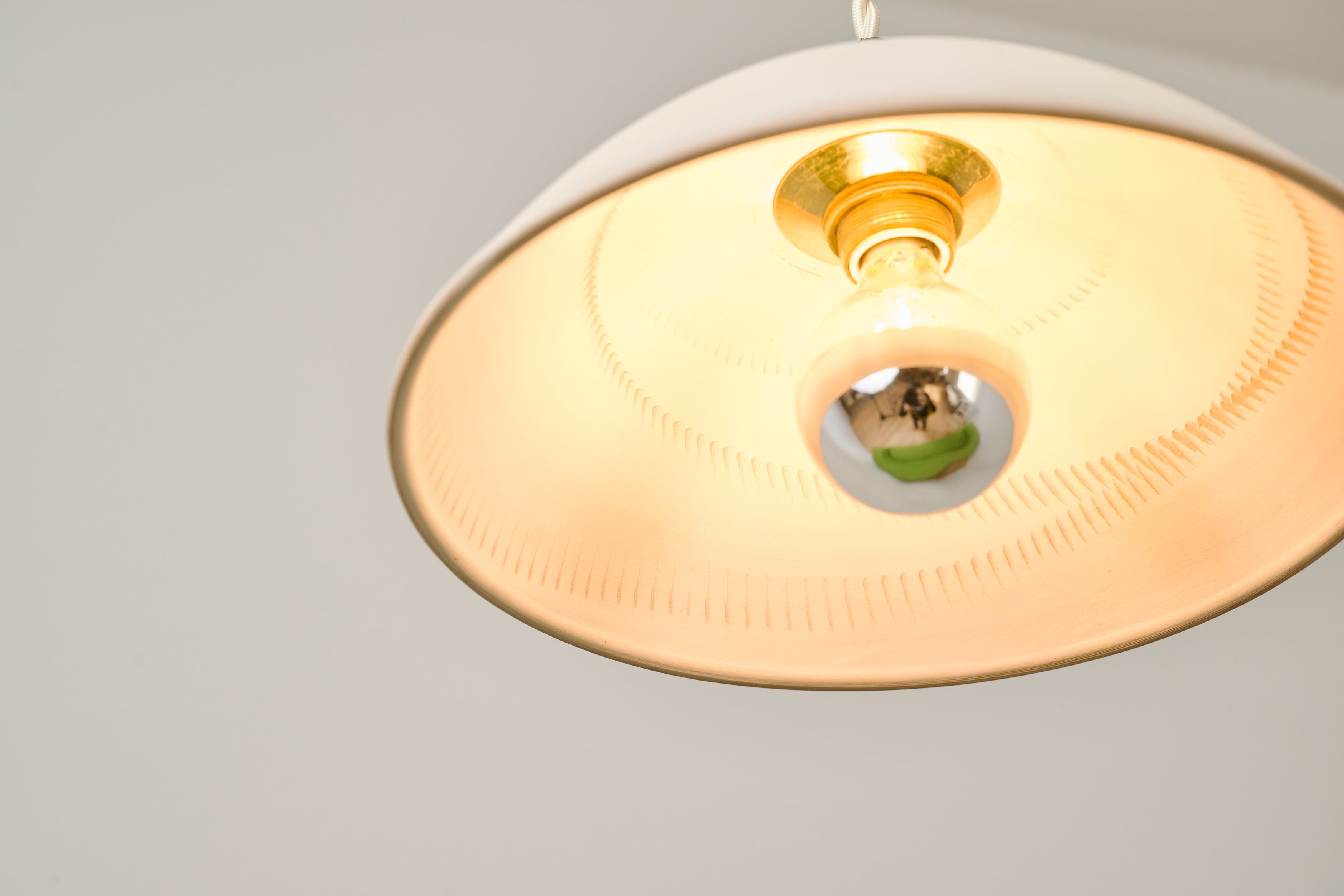Onta lampshade 小鹿田焼 ランプシェード 素焼き ”ボウル” トビガンナ