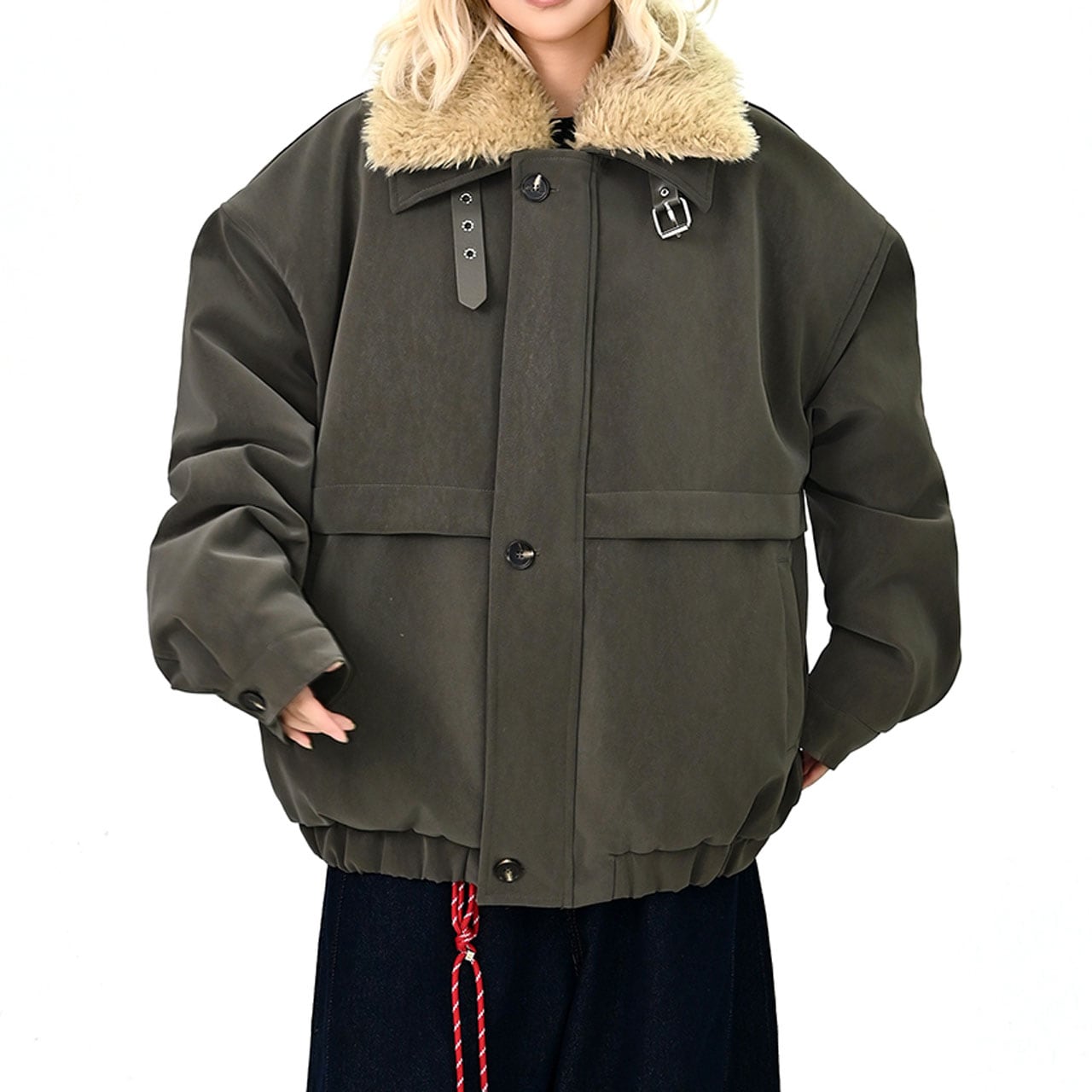 ボアカラーミリタリーブルゾン R01169