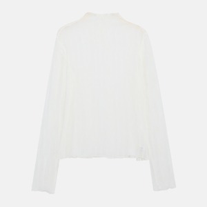 sheer high-neck top　J00413