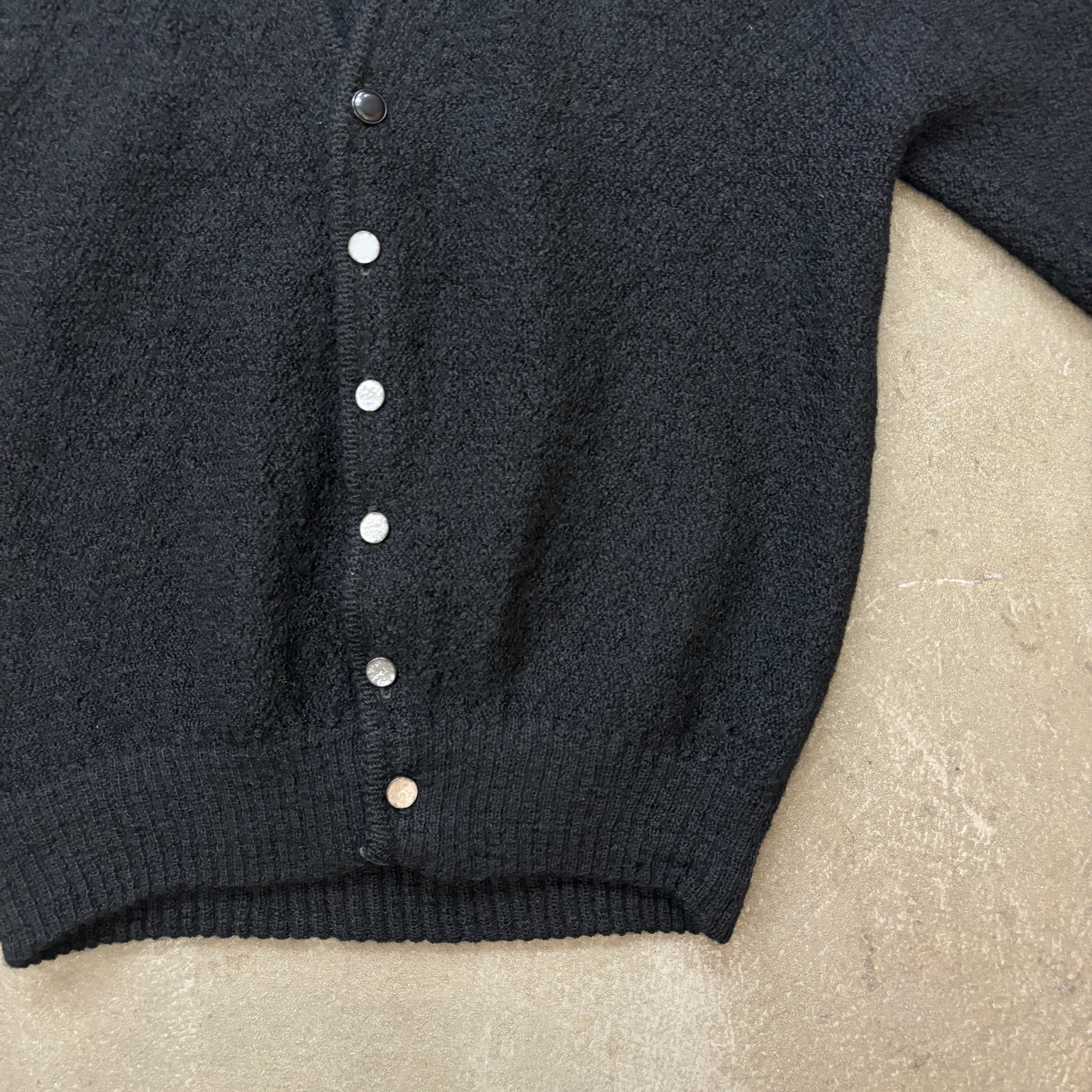 60s DRUMMOND Black Mohair Cardigan 60年代 モヘアカーディガン 黒 