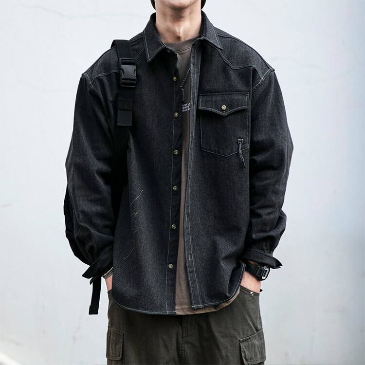 ★PARTIALLY WOVEN TOOLING SHIRT　　　A0490