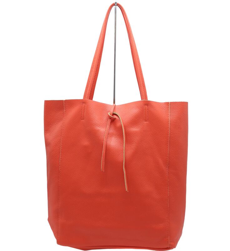 程度極上 イタリア　フィレンツェ　本革ハンドバッグ　レッド　赤 ハンドバッグ