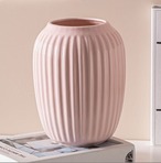 花瓶 フラワーベース セラミック 一輪挿し おしゃれ 置物 かわいい シンプル 花器 インテリア ホームデコ オシャレ 置き物 オーナメント クリエイティブ 陶器 ドライフラワー 造花 花入れ 円柱形 かびん ピンク グリーン 2種類 大