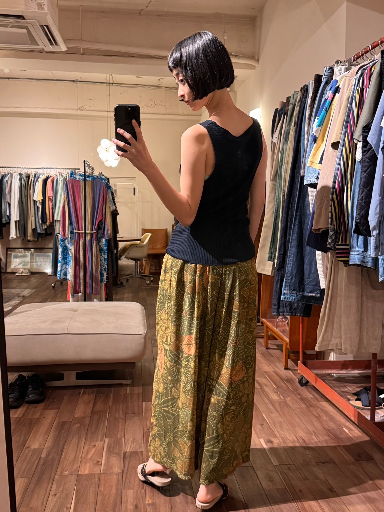 MARELLA プリントワイドパンツ