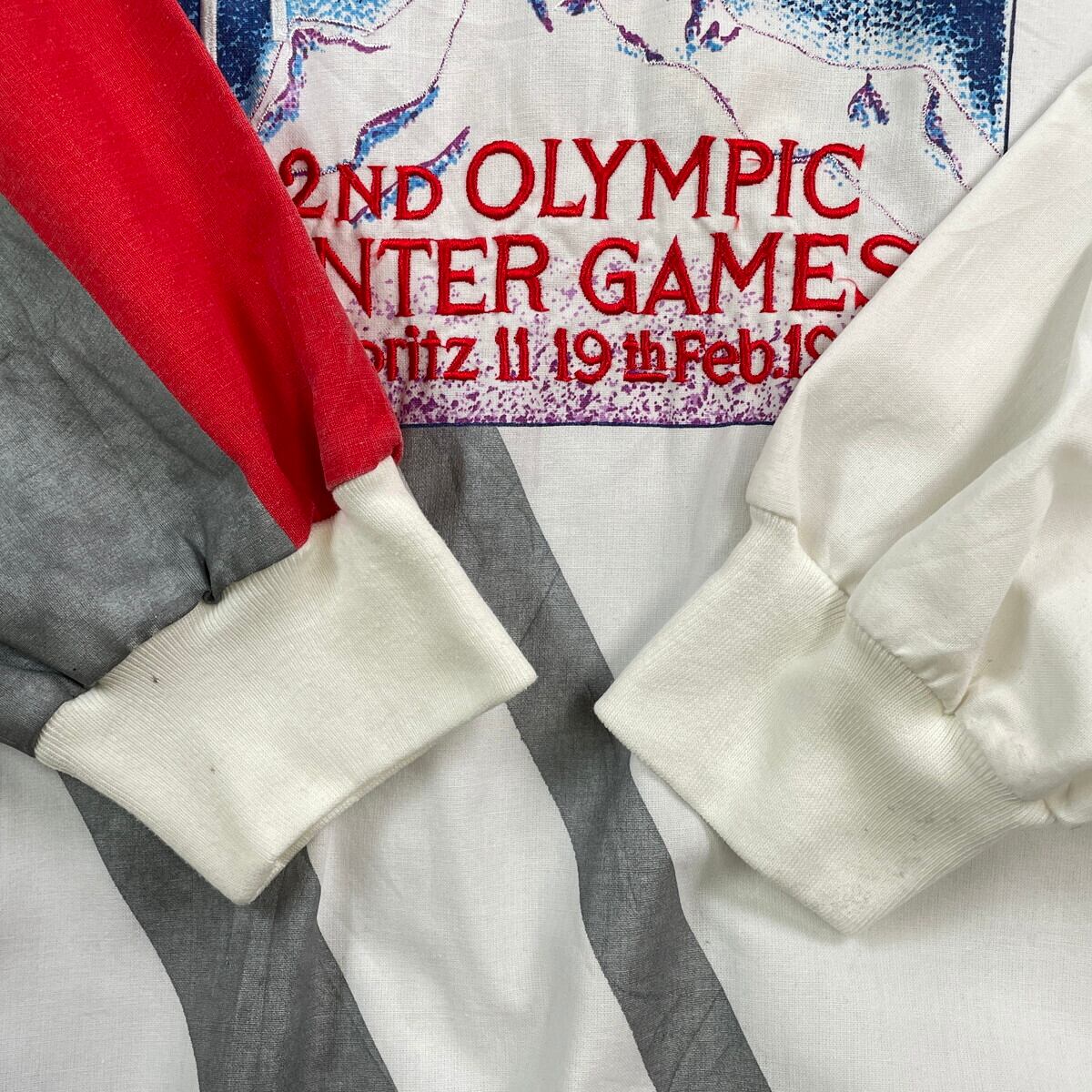 80年代 adidas アディダス 2ND OLYMPIC WINTER GAMES ロングTシャツ