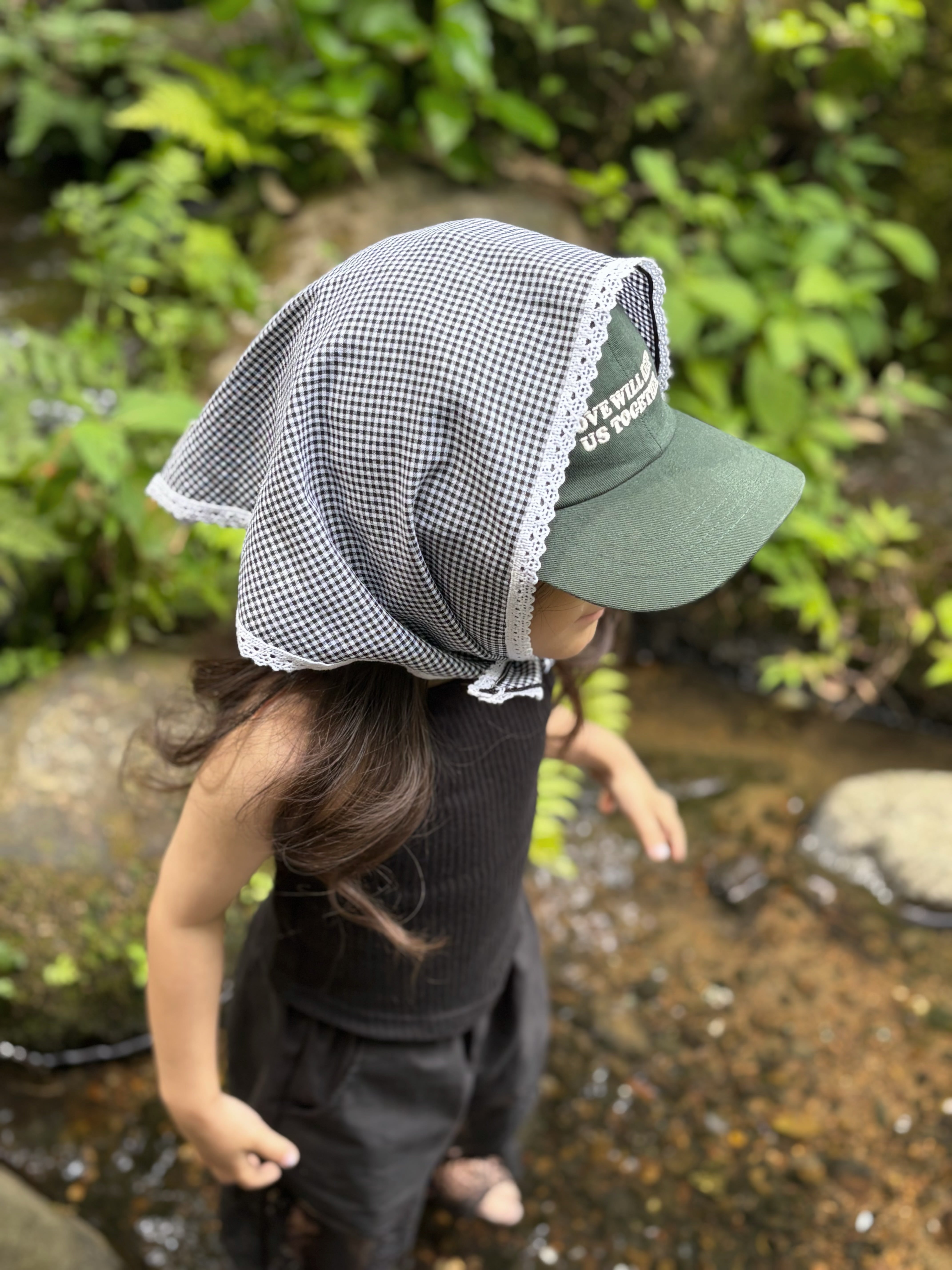 【即納-2color-】Heidi Check kerchief / andbutter