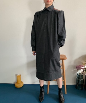 【送料無料】80's gray wool dress