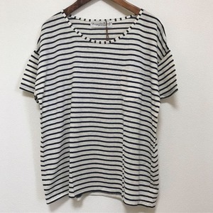 Border Tee / ivory×navy