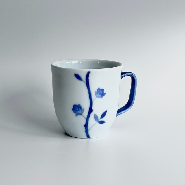 蔦バラ(青)　マグカップ