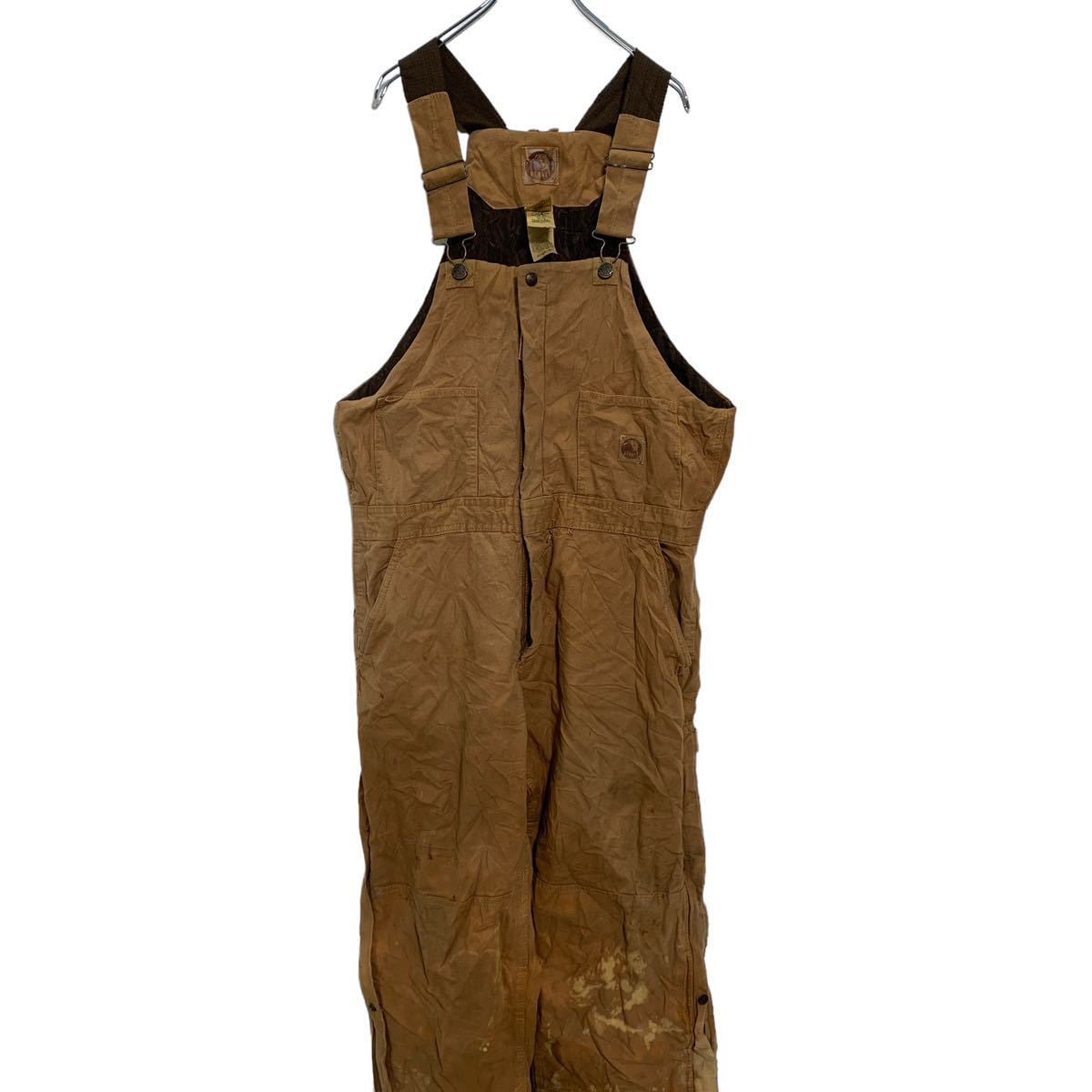 BERNE 中綿 ダック オーバーオール W40 L 44-46 ブラウン ベルン