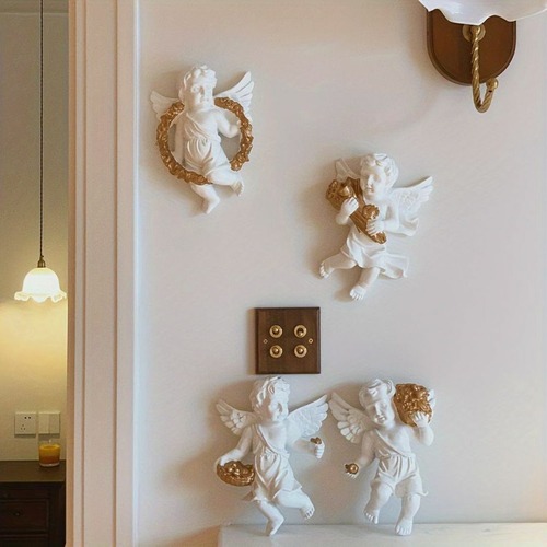 リトルエンジェル 壁掛け装飾 彫刻 背景 レリーフ装飾 ウォールステッカー
