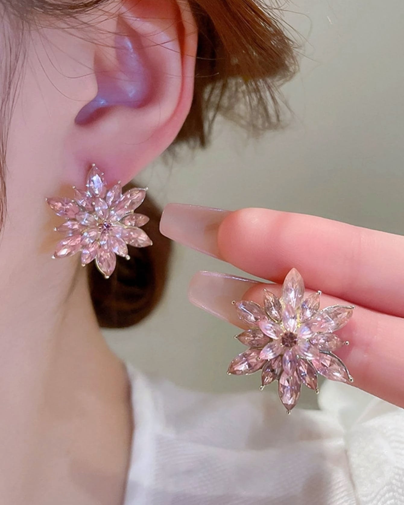 プチプラ❤︎Rhinestone flowerピアス♡S29 | luvxy