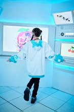 猫耳変則HOODIE『EMERALDxWHITE』