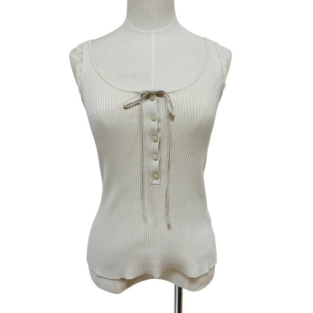 古着 バーバリーブルーレーベル BURBERRY BLUELABEL ノースリーブニット クリーニング済み コットン レディース サイズ38