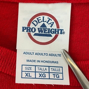 【 DELTA PRO WEIGHT】バックプリント 半袖 Tシャツ メッセージ ロゴ XL ビッグサイズ US古着 アメリカ古着