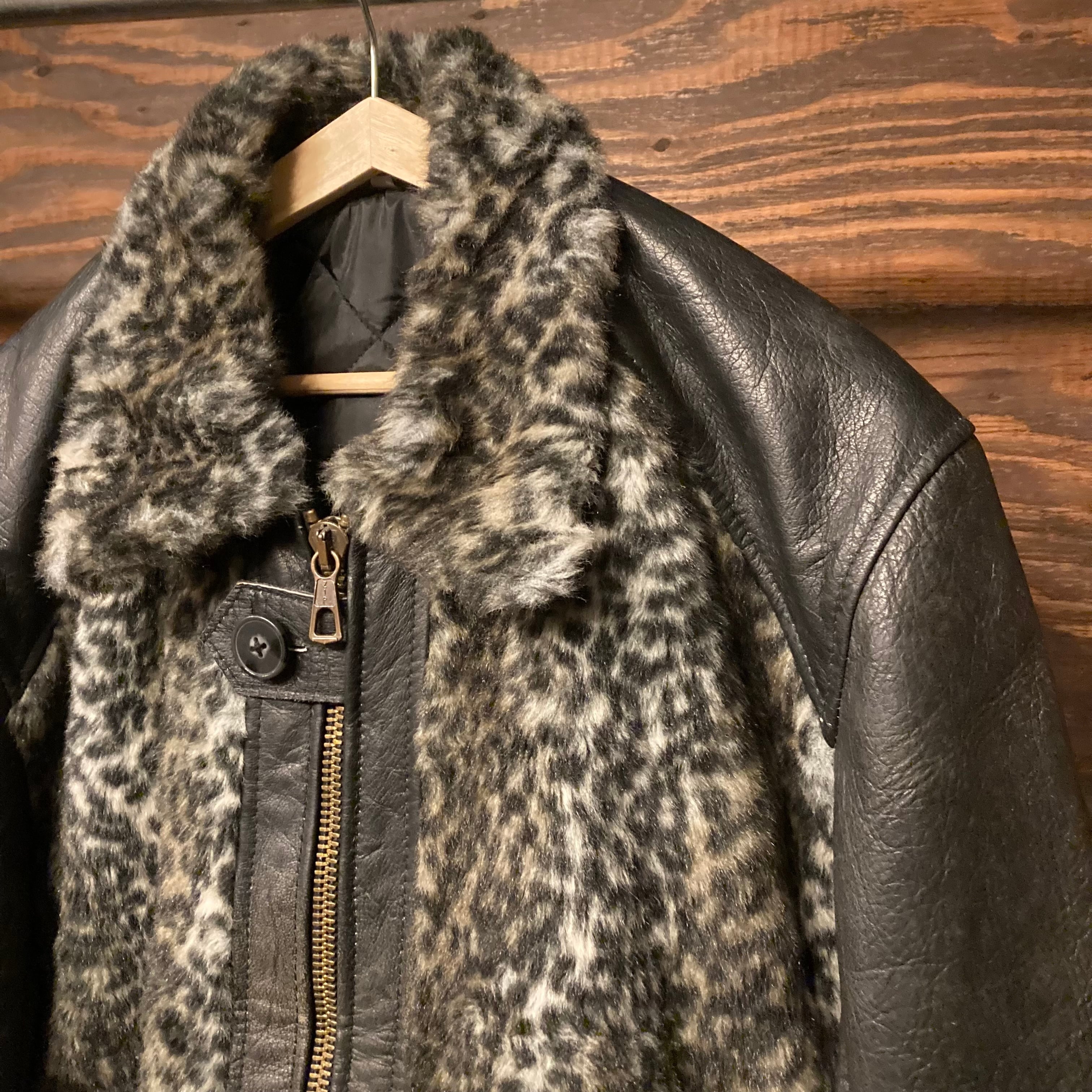 Vintage Leather Grizzly Jacket 再構築 熊ジャン オワジャン