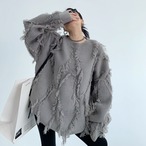 Thick distressed knit sweater (ME170)