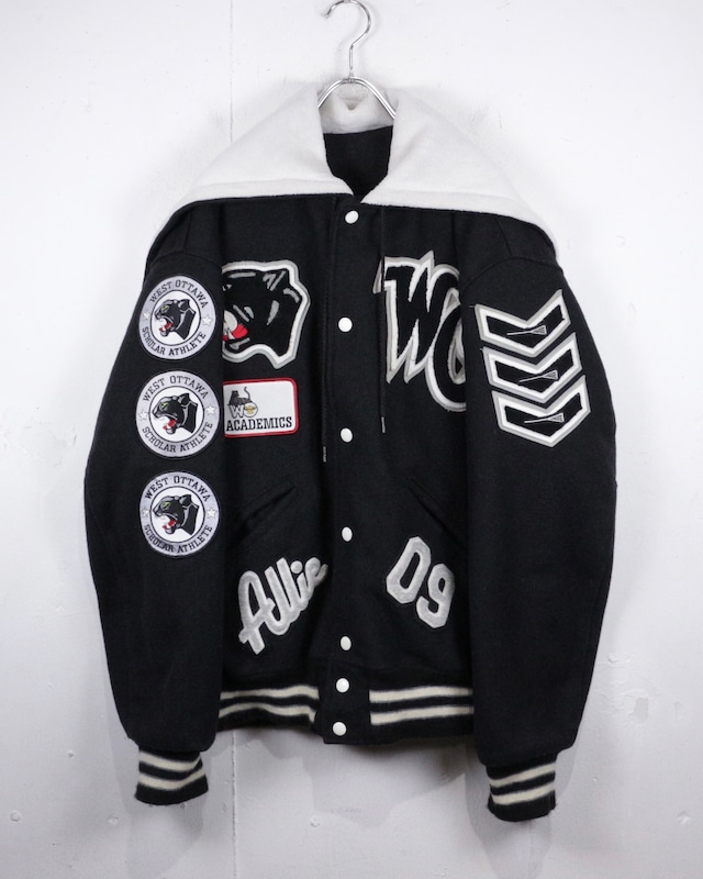 【Caka act2】“DeLONG” Wappen Custom Sailor Collar Vintage Stadium Jacket