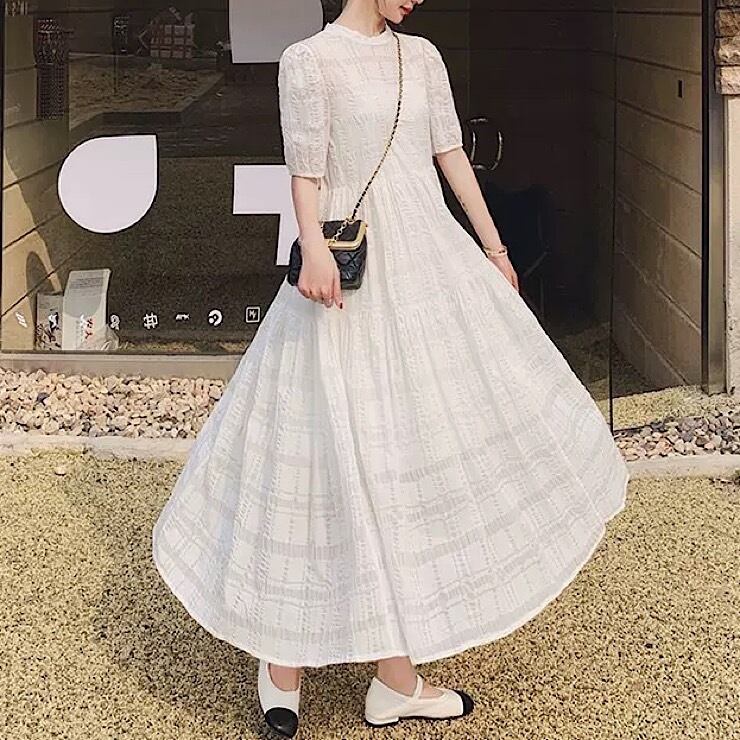 夏秋お出かけ♪ワンポイントロングワンピース♡ 夏秋お出かけ♪ワンポイントロングワンピース♡