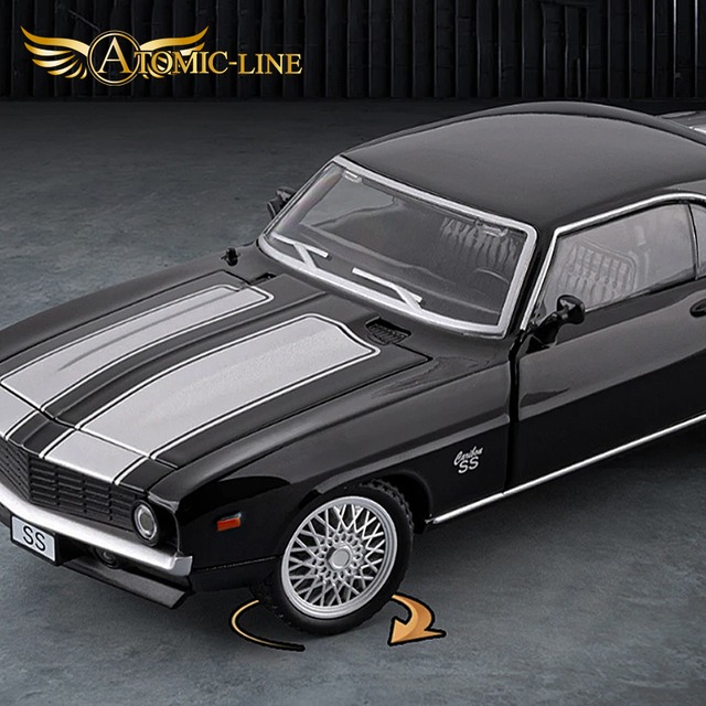 Chevrolet カマロ SS 1/32 ミニカー 全3色 ライト点灯 エンジンサウンド 合金モデル 模型 ジオラマ