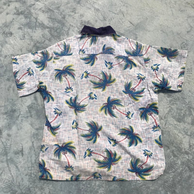 ビンテージレディース襟なしアロハザリガニ柄