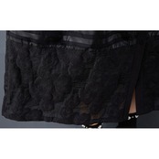 ストライプ切替 ロング シャツワンピース  00106