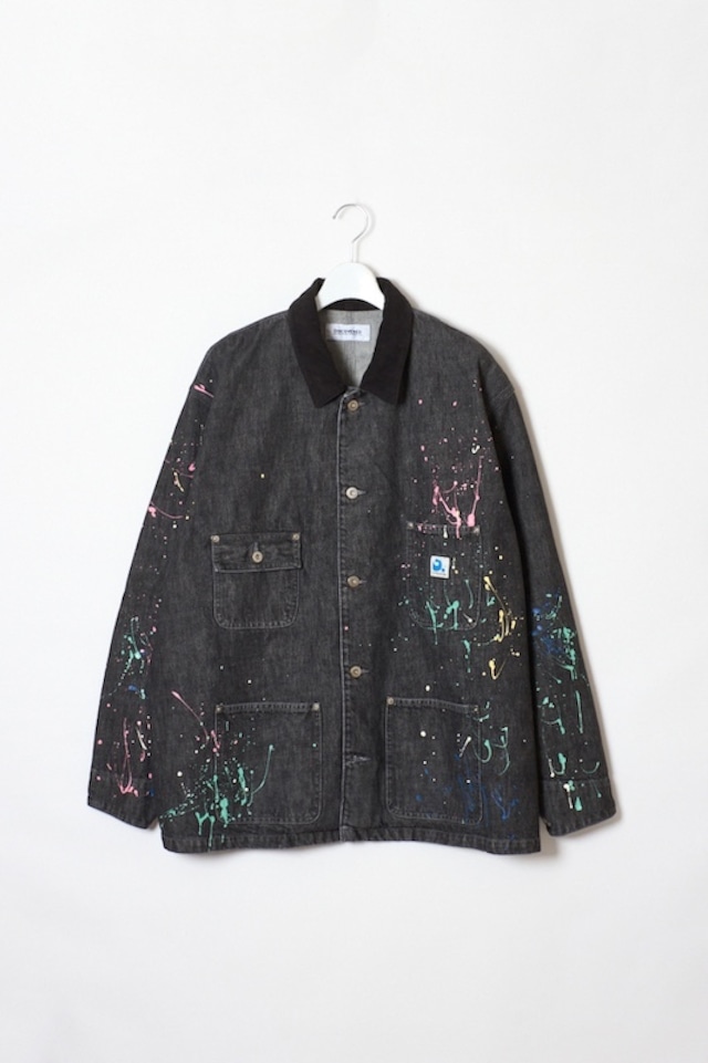 【 DISCOVERED ディスカバード】DENIM PAINT BLOUSON BLACK