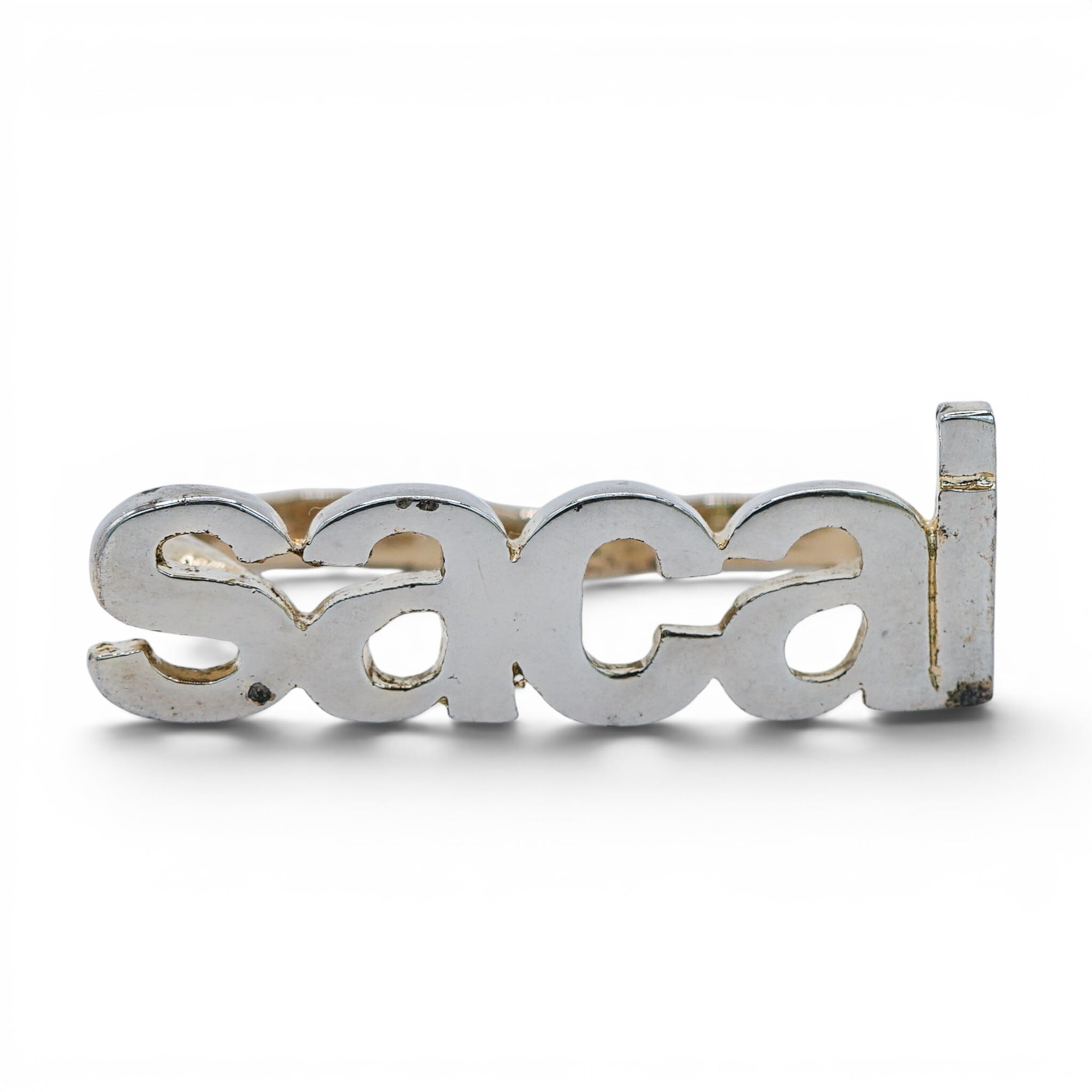 sacai サカイ ダブルフィンガーリング 2連 指輪 ロゴ ノベルティ フリーサイズ
