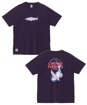 Tシャツ メンズ 春夏 CHUMS チャムス フィッシングクラブTシャツ CH01-2753 半袖 プリントTシャツ コットン アウトドア