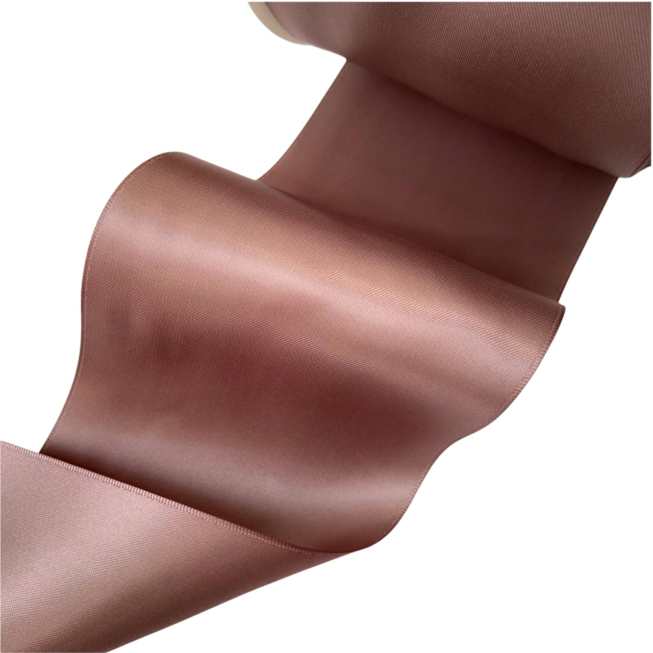 (839)茶系 Chocolate Chip 100mm 両面サテンリボン