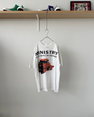 -MINISTRY- Vintage 90s L Print T-Shirt made in USA