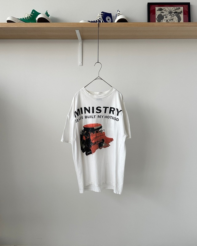 -MINISTRY- Vintage 90s L Print T-Shirt made in USA