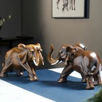 ヴィンテージ象の置物 ２種類 樹脂彫刻 動物彫刻 アニマルオブジェ