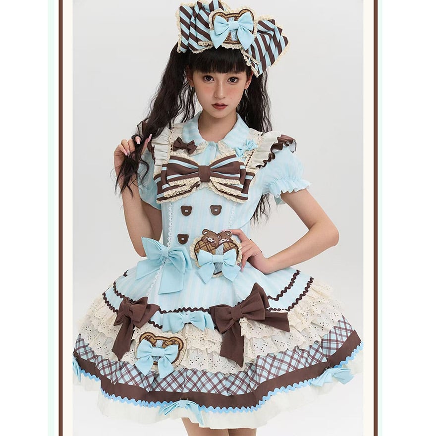 甘ロリ カチューシャ チョコミント×リボン×ヘッドドレス｜WithU
