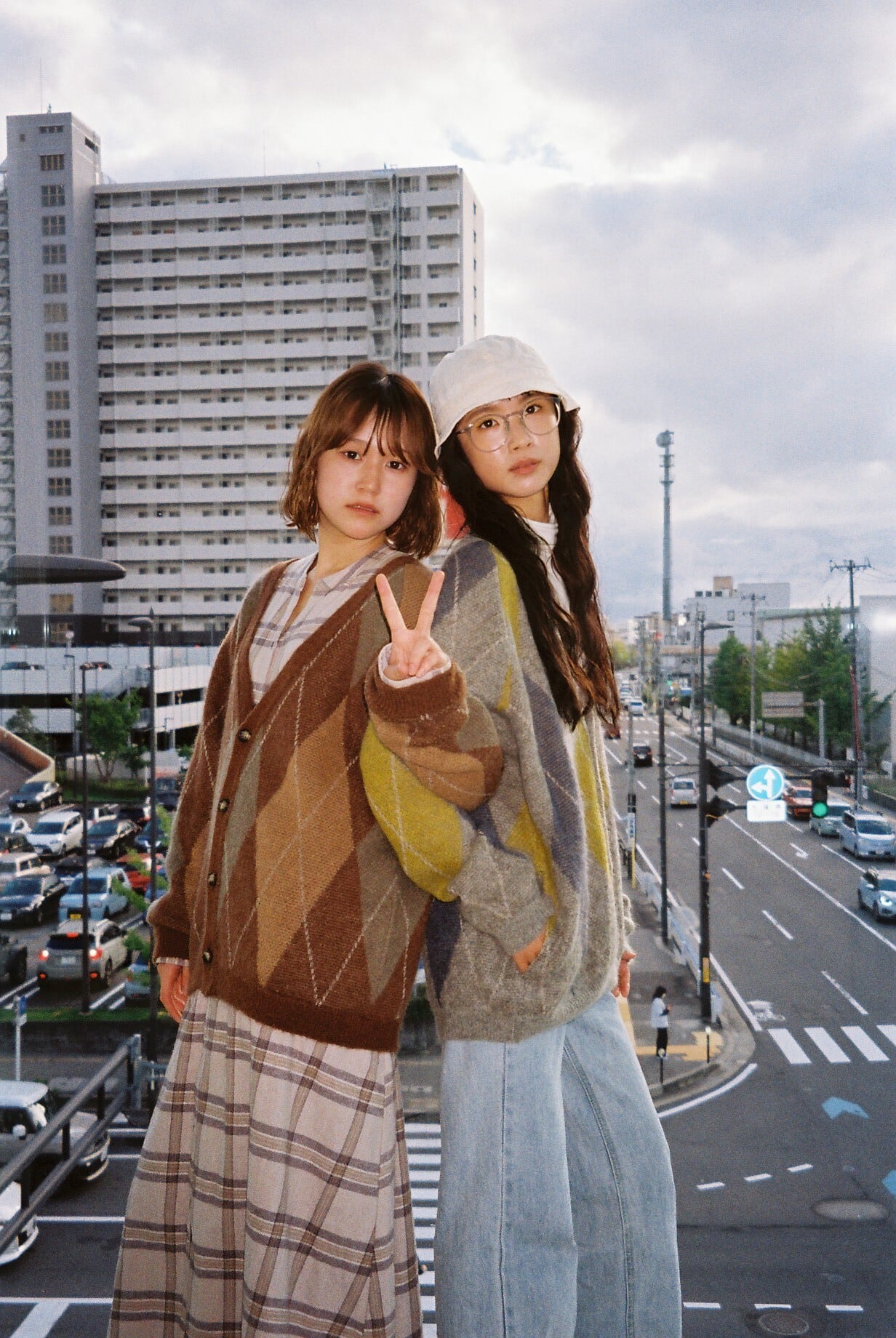 完売御礼_アーガイル柄の上質モヘアCD（グレージュ） | toiro knitwear