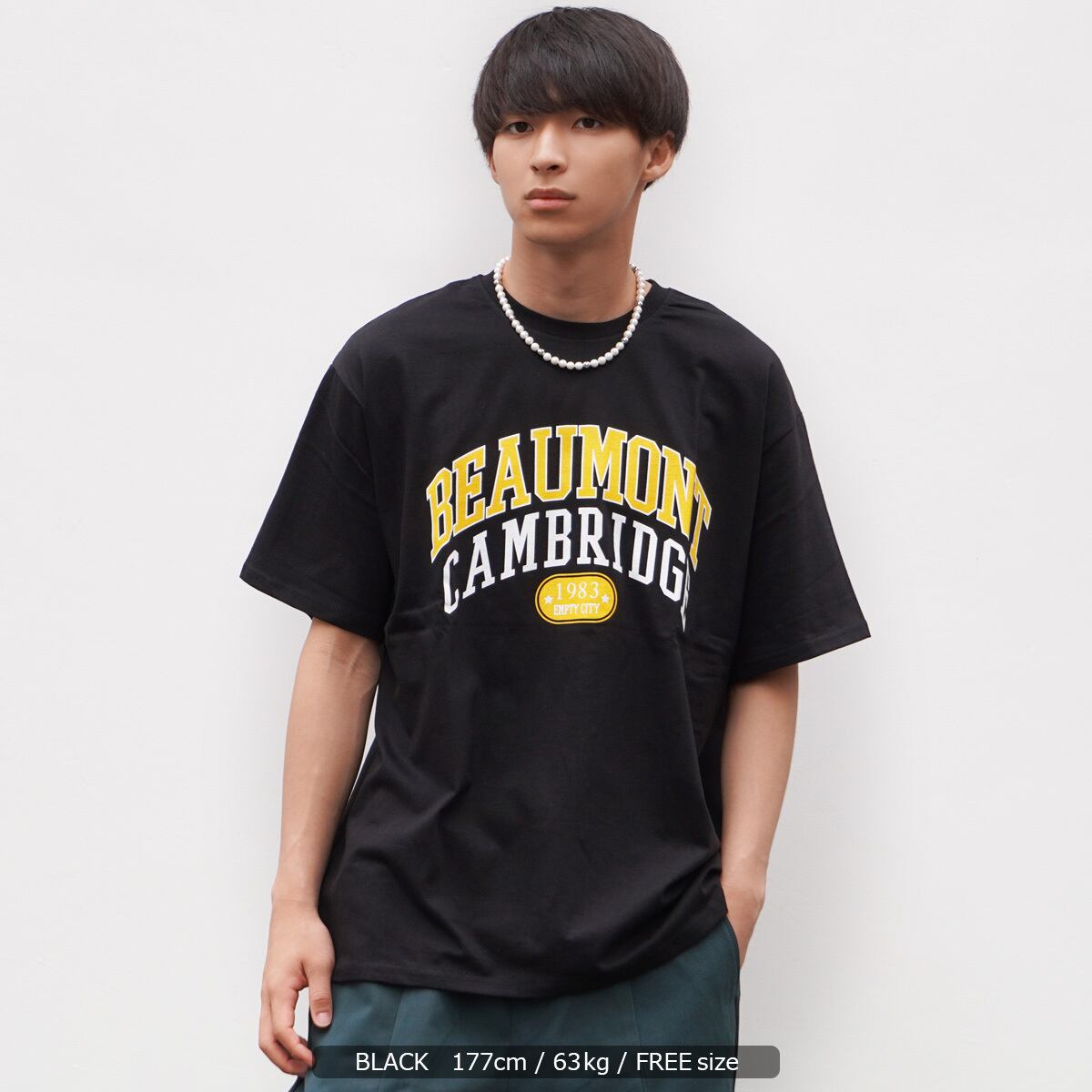 【アメリカ❗️】90s カレッジ スポーツロゴ半袖Tシャツ　黒Lビッグサイズ