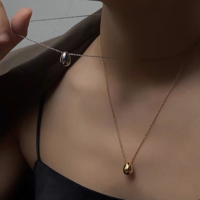 drop metallic necklace（2color）