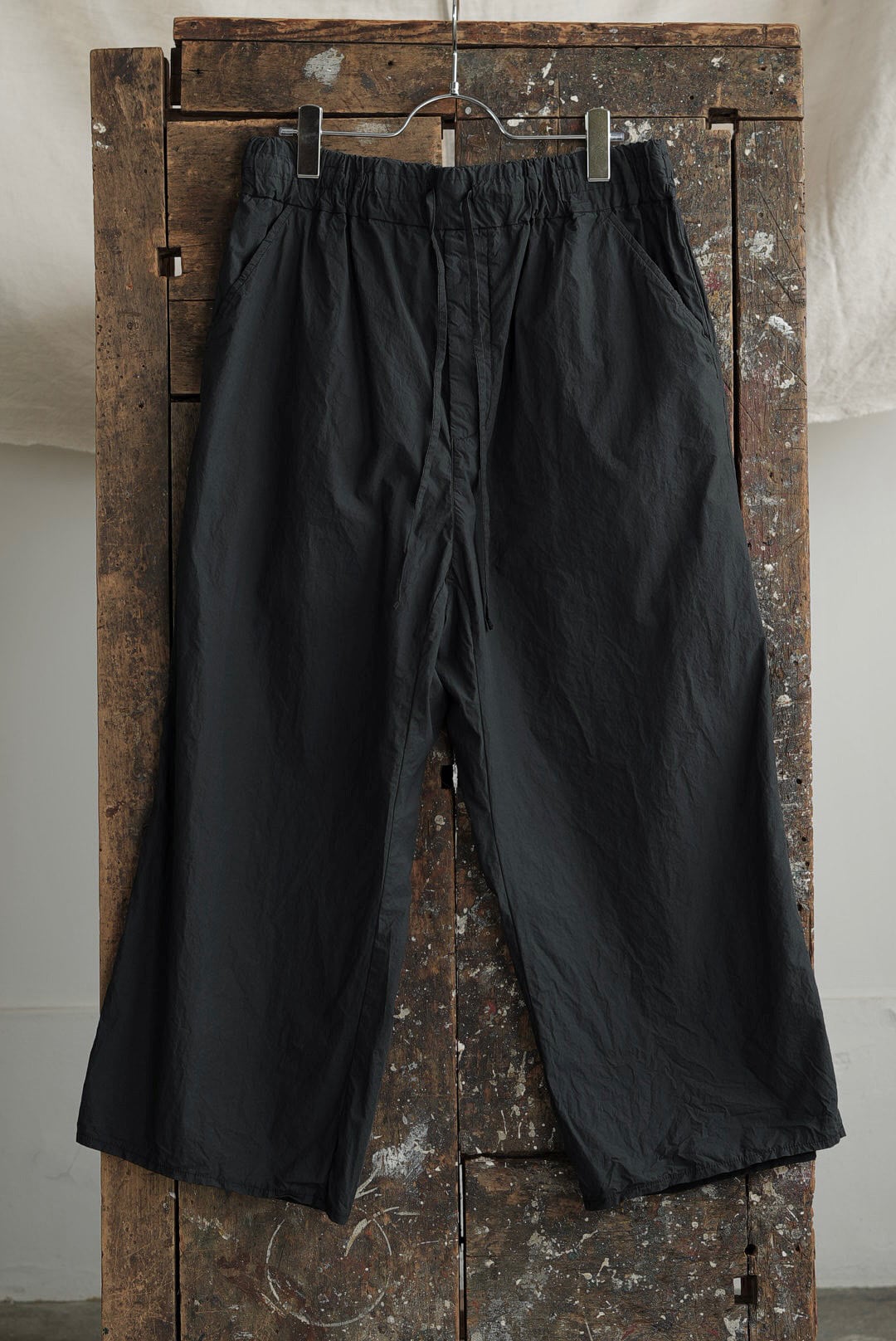 ALBUM DI FAMIGLIA - 23_178 WIDE&SHORT TROUSERS TC / BLACK