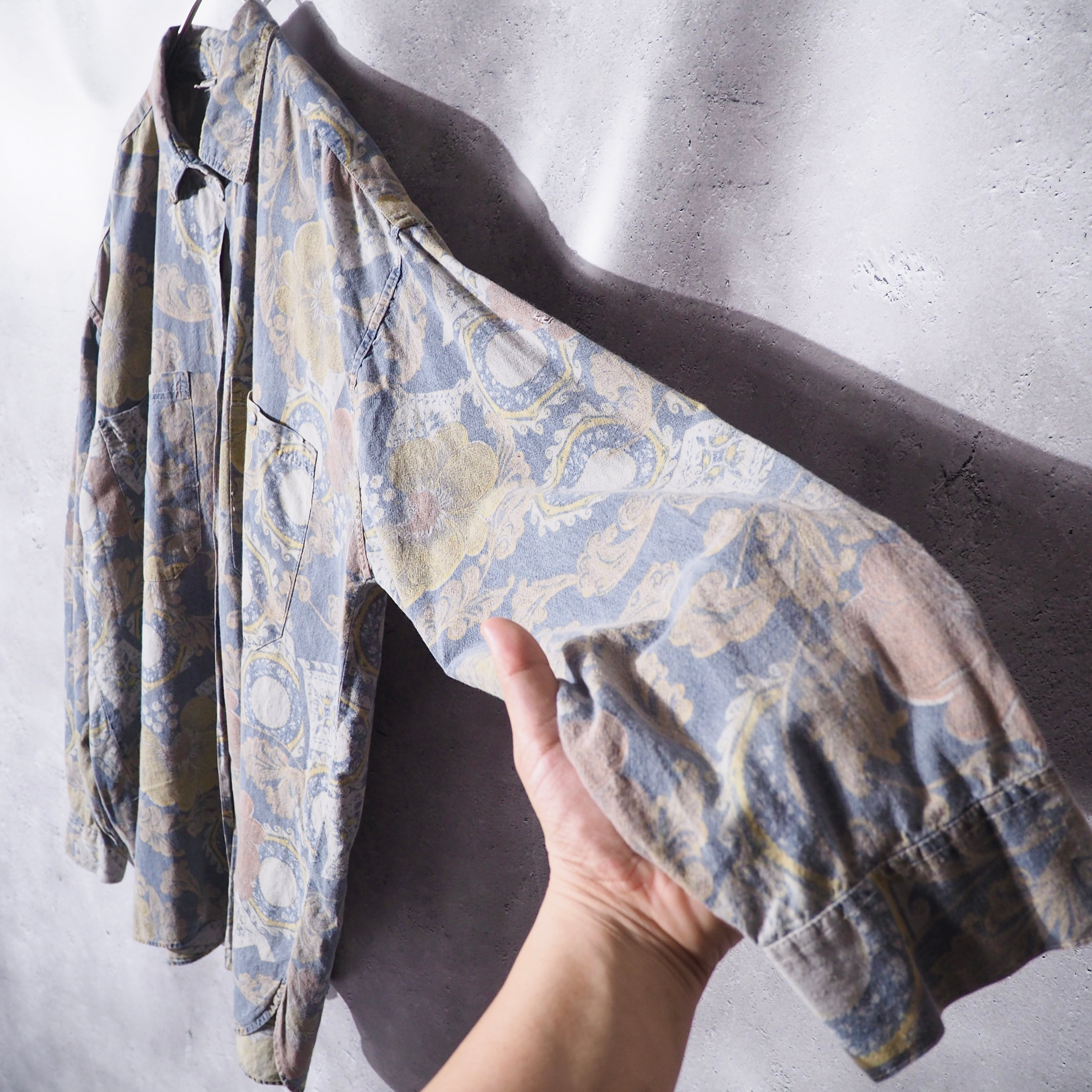 1980s ” 蜃気楼 - Mirage ” Beautiful luxury pattern vintage loose shirt