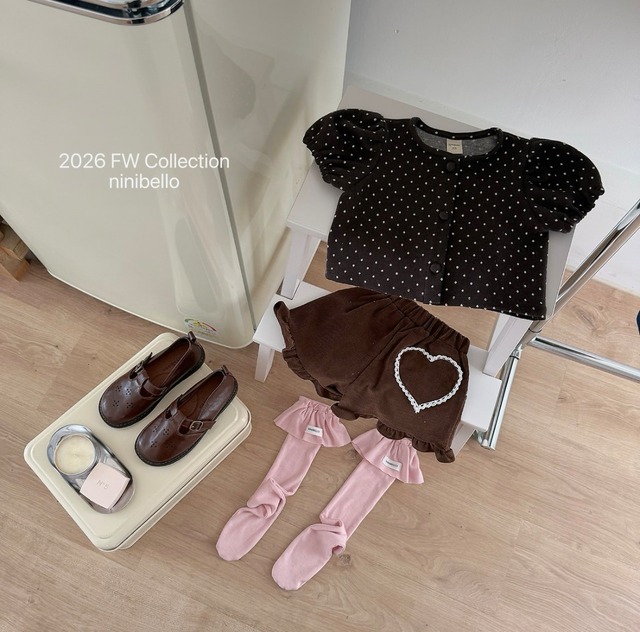 【即納】ninibello / heart corduroy frill pants