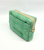 ポケットティッシュケース付き　スクエアポーチ　ハリネズミの家　きのこ｜とりさん工房ーかわいいハンドメイドポーチ