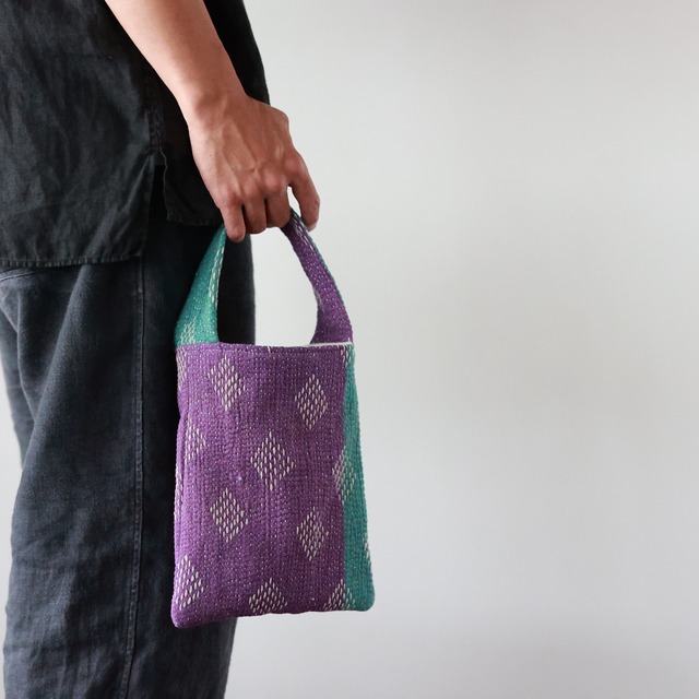 Hagi / Vintage Quilt - One Handle Bag - S #138