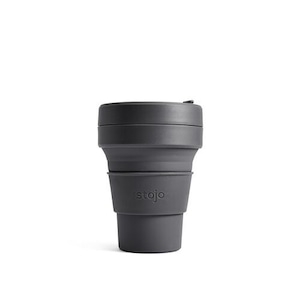 stojo ポータブルカップ 355ml（カーボン/グレー）POCKET CUP