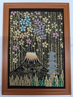 手描き友禅体験キット【B5フレーム／柄: 桜・富士山】