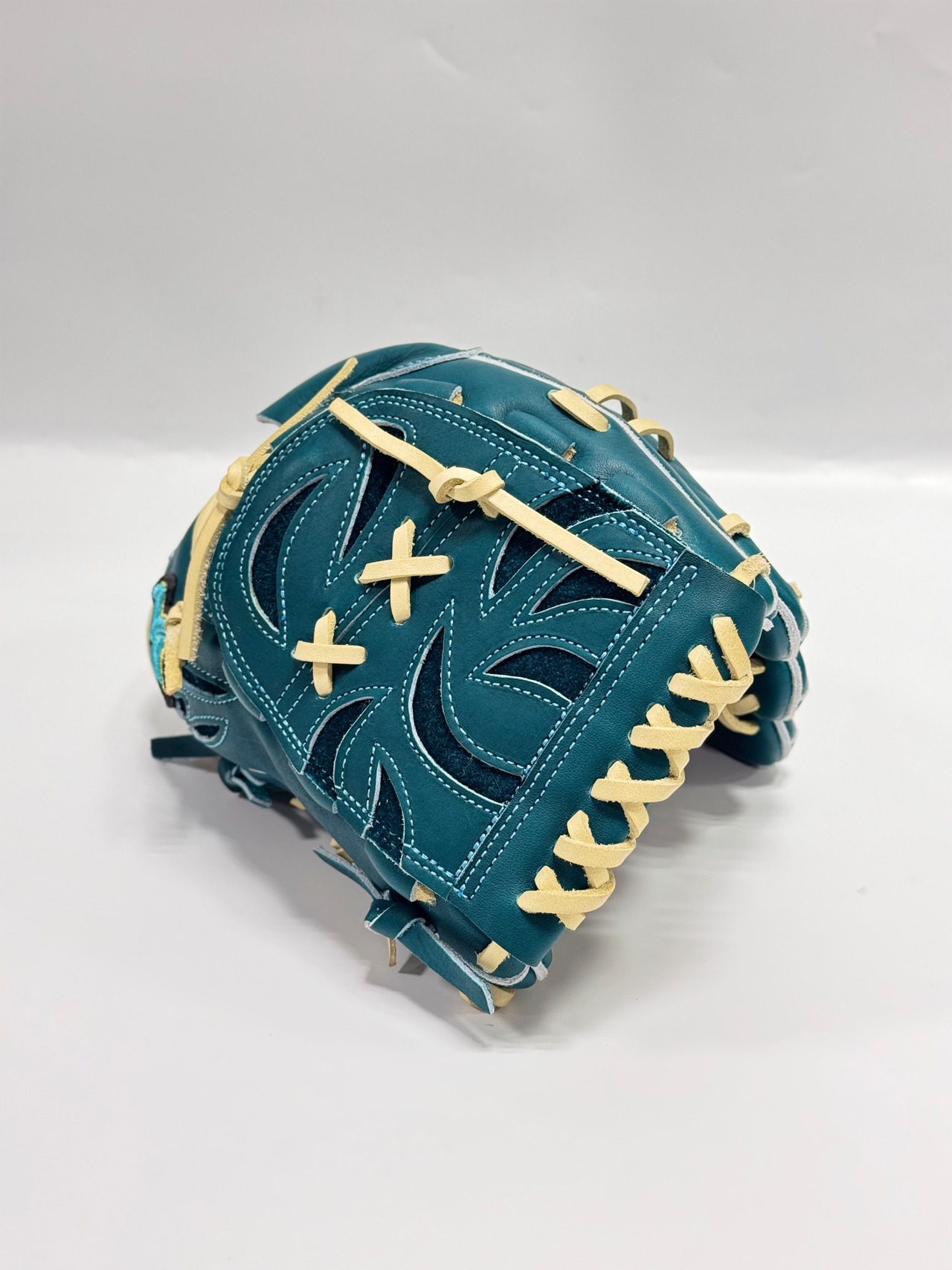 No Limitｰノーリミット　ミチイスポーツオリジナル店舗別注　硬式用　右投げ用　KSRｰ02型　エメラルド×キャメル・画像4